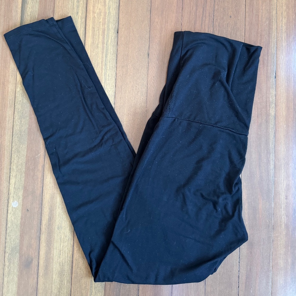 Storq Maternity Leggings - Set of 3, Black and Navy Size